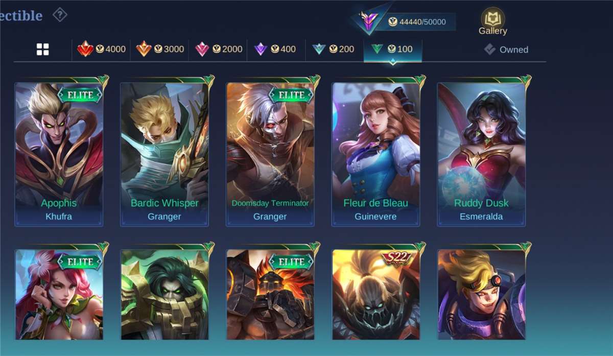 Game account sale Mobile Legends